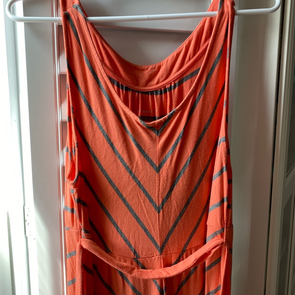 ⭐️⭐️Orange and grey stripe maternity dress - Picture 2 of 3